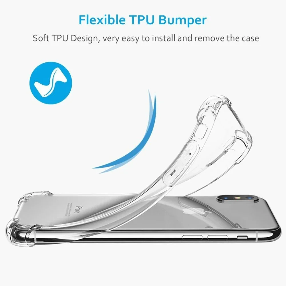 NEW iPhone Xs 1Os X 10 Case Clear Cover Slim Soft